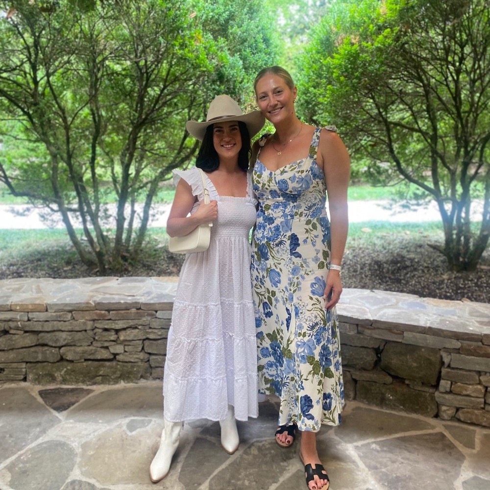 Reformation Cream Maxi Sundress Wedding Guest